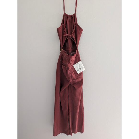NWT Etica Sepia Cami Halter Jumpsuit Size Small Sustainable Women’s One-Piece - Picture 5 of 10